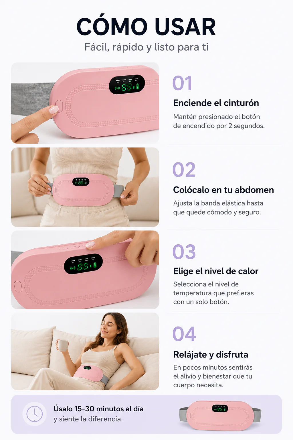 Alivio Inteligente para Cólicos Menstruales